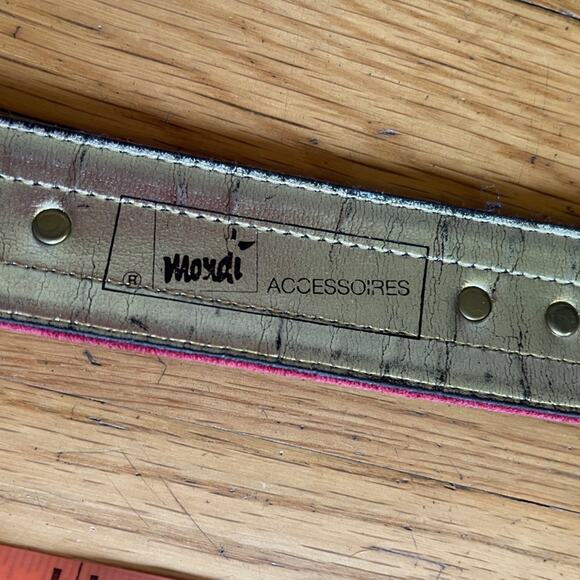 80s Vintage Red and Gold Star Belt main image 7